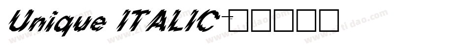 Unique ITALIC字体转换